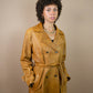 Vintage Leder Trenchcoat